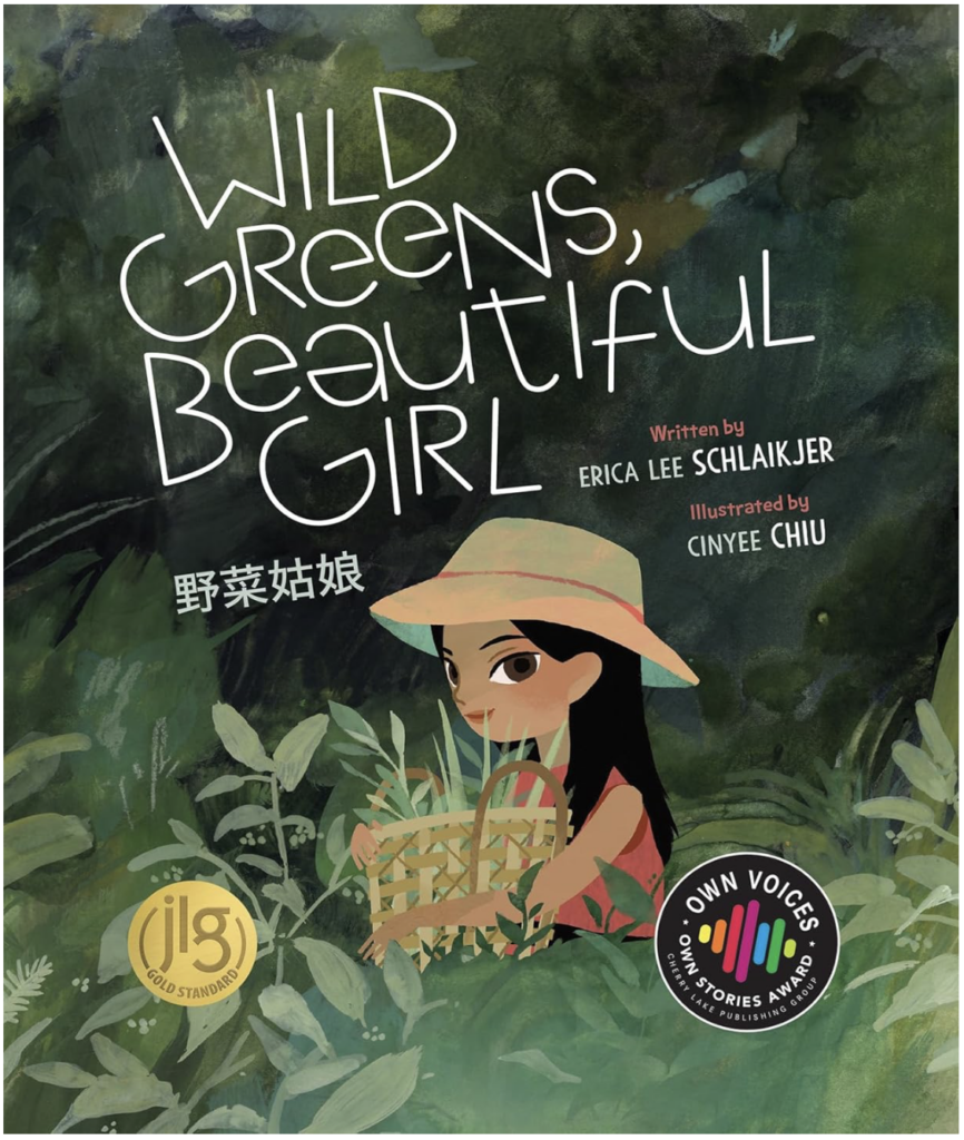 Wild greens, beautiful girl
